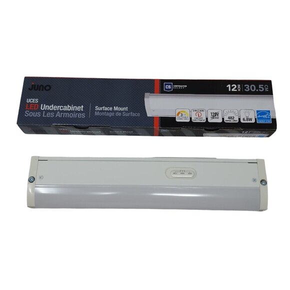 Juno LED Dimmable Fixture UCES 12" Undercabinet Light SWW6 90CRI WH M6 6.7W - Picture 1 of 11